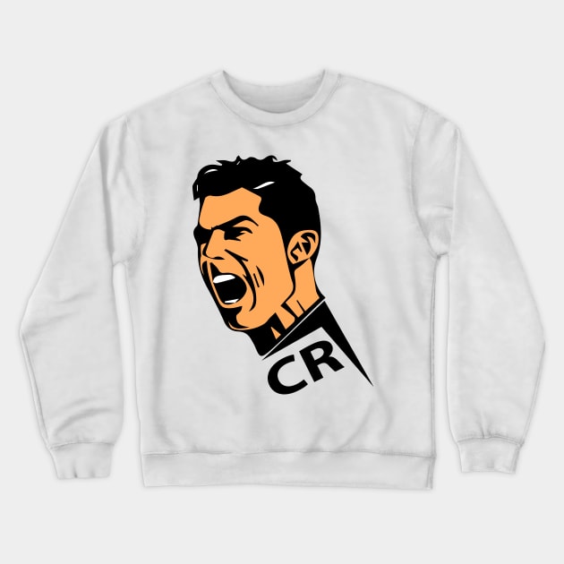 ronaldo cr7 soccer ball, fifa, world cup, 2022, football Crewneck Sweatshirt by illustraa1